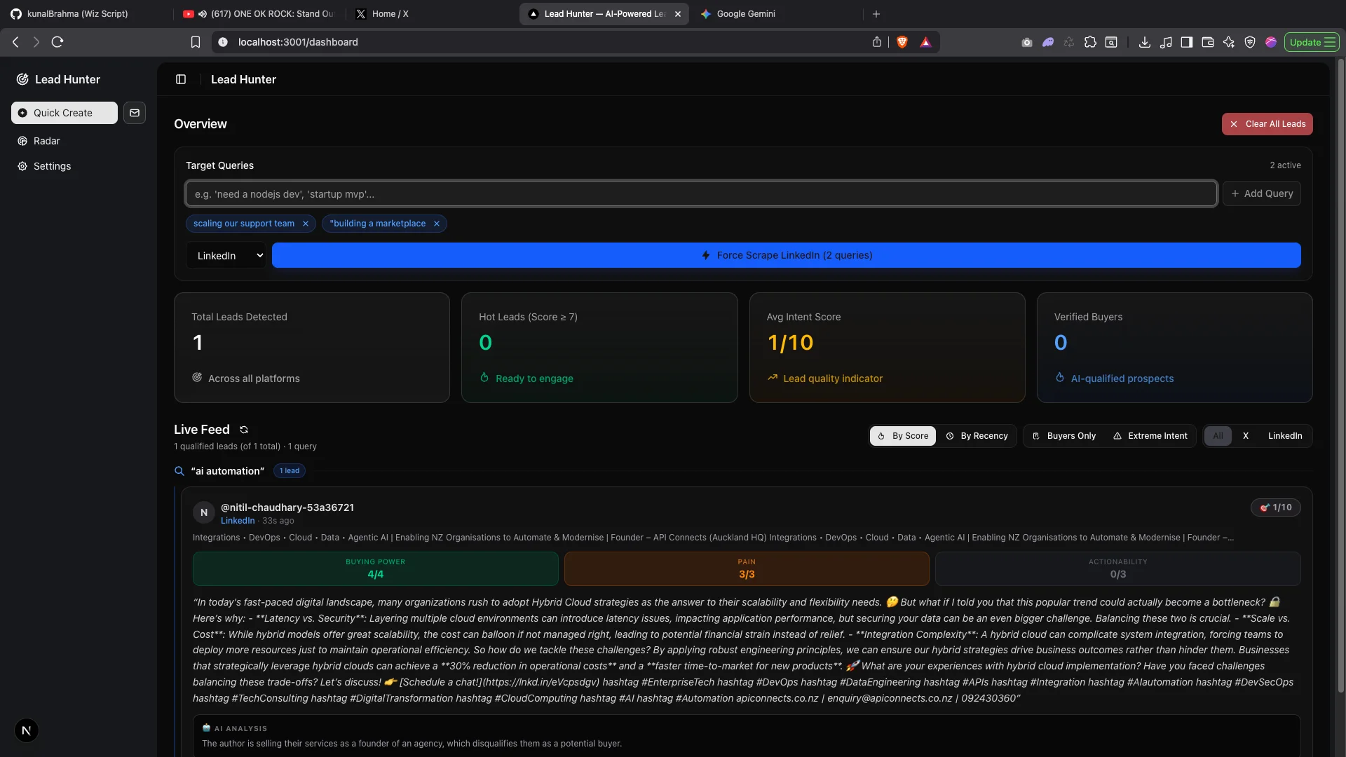 Building V2 Lead Hunter: Autonomous AI Agents for Lead Generation and ORM
